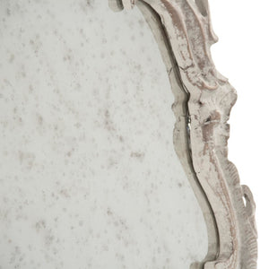 Zentique Becky Oak-Finish Antiqued Wall Mirror — Tall Slender 32×63.5" Full-Length Vintage-Chic Accent LI-S13-17-59