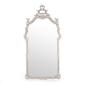 Zentique Becky Oak-Finish Antiqued Wall Mirror — Tall Slender 32×63.5" Full-Length Vintage-Chic Accent LI-S13-17-59