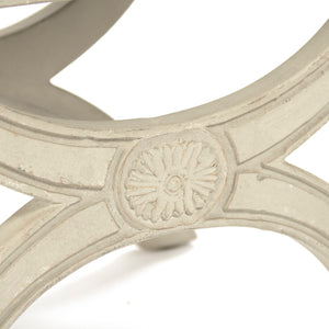 Beatrice Stool Distressed Off-White Birch, Off-White Linen LI-S13-18-96 Zentique