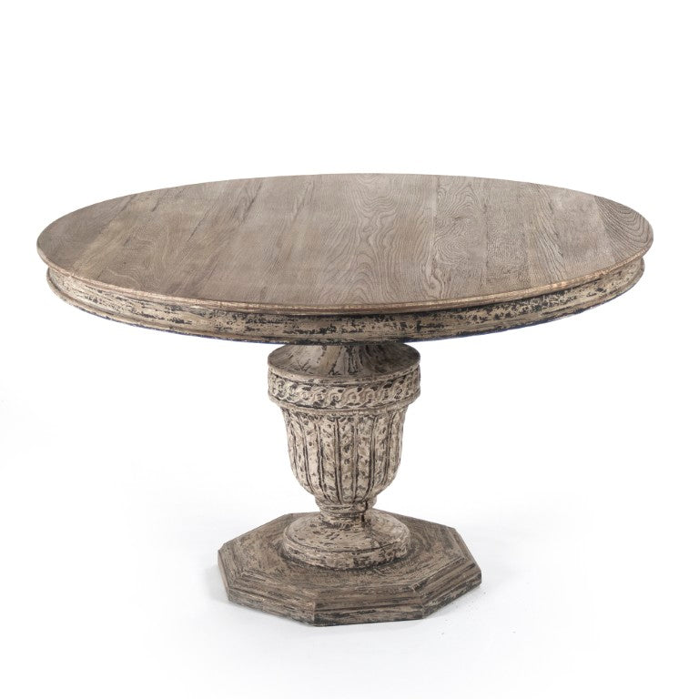 Zentique Kilo Solid Wood Table — Handcrafted Poplar Frame & Elm Top, Minimalist Scandinavian Design, Durable Finish LI-S13-25-91
