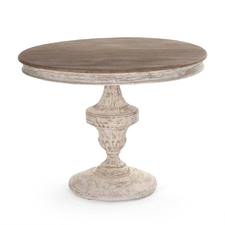 Zentique Jesse Modern Hardwood Round Table with Elm Top & Poplar Frame — Durable, Minimalist Centerpiece LI-S13-25-92