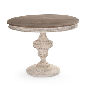 Zentique Jesse Modern Hardwood Round Table with Elm Top & Poplar Frame — Durable, Minimalist Centerpiece LI-S13-25-92