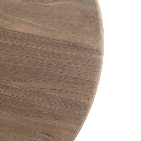 Zentique Jesse Table - Rustic Elegance With Distressed Base, Poplar Wood & Natural Elm Top For Dining Spaces Natural Top,Distressed Base Poplar,Elm Li-s13-25-92