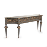 Adrian Table Olive Grey, Gold Leaf Details LI-S13-26-88 Zentique