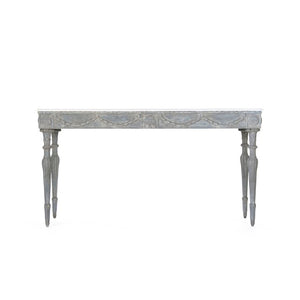 Zentique Lucien Narrow Console Table — Slim Solid Birch & Poplar Hallway Accent with Warm Hand-Stained Finish (64.5") LI-S13-26-89