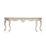 Abraham Table Natural Top, Distressed Off-White Base LI-S13-26-92 Zentique