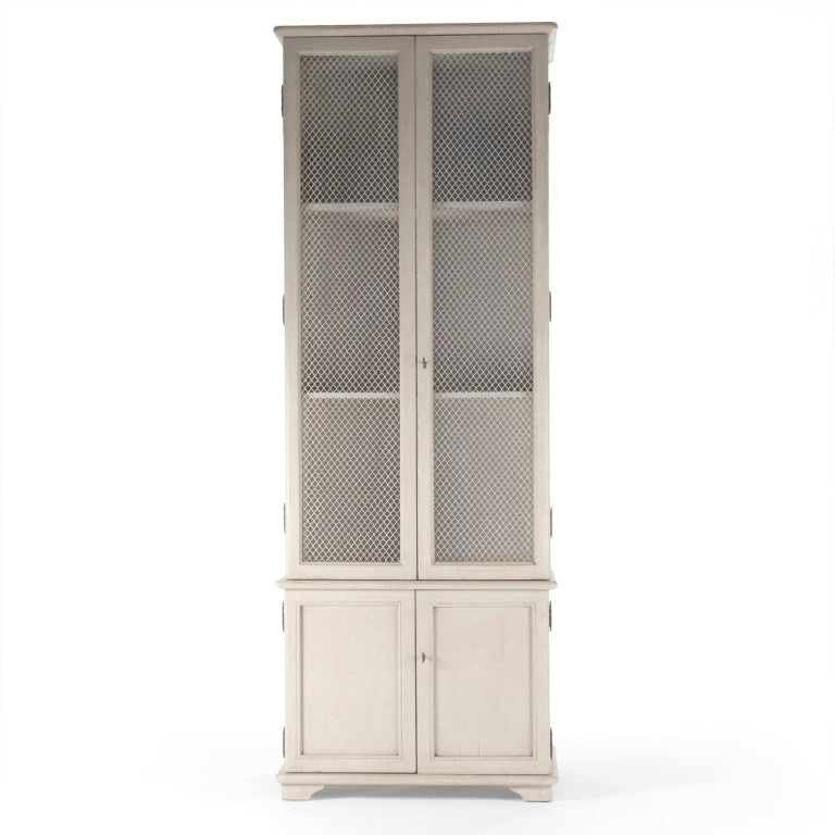 Zentique Chaline Tall Pine Cabinet with Slim Profile, Adjustable Shelves & Natural Finish for Entryway Storage LI-S14-12-125