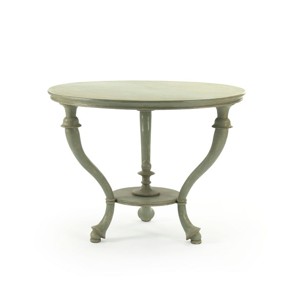 Zentique Quennel Table: Rustic Birch Plywood Dining Table In Distressed Sage For Elegant Gatherings & Style Distressed Sage Birch,Plywood Li-s15-25-120b