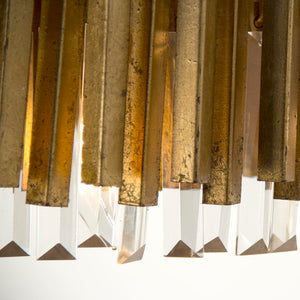 Crystal Tier Chandelier Gold Leaf LI-S16-05-279 Zentique