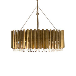 Zentique Crystal Tier Chandelier with Polished Metal Frame and High-Clarity Crystals for Radiant Dining Foyer LI-S16-05-279