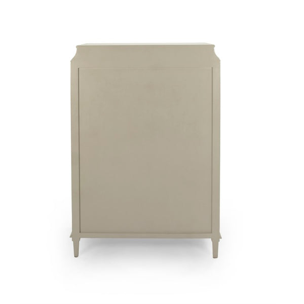 Zentique Anjelica Dresser — Tall Beech Veneer Chest with Spacious Drawers, Warm Natural Finish, Space-Saving Elegance LI-S17-24-65