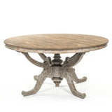 Provence Dining Table Natural Top, Distressed Grey LI-S8-25-01 Zentique