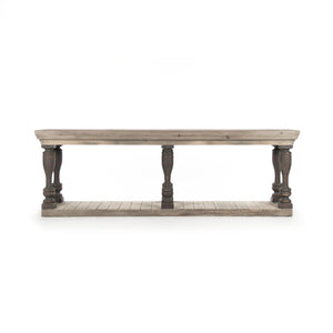 Bartek Console Weathered Top and Shelf, Dark Grey Legs LI-S8-26-08 Zentique