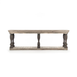 Bartek Console Weathered Top and Shelf, Dark Grey Legs LI-S8-26-08 Zentique