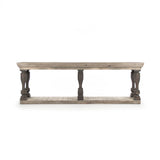 Bartek Console Weathered Top and Shelf, Dark Grey Legs LI-S8-26-08 Zentique