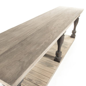 Zentique Bartek Elm & Pine Console Table — Slim 94.5cm Entryway Shelf, Natural Finish, Durable Craftsmanship LI-S8-26-08
