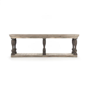 Zentique Bartek Elm & Pine Console Table — Slim 94.5cm Entryway Shelf, Natural Finish, Durable Craftsmanship LI-S8-26-08