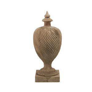 Julius Wooden Finial Urn Dry Natural Finish LI-S9-06-04 Zentique