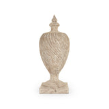 Julius Wooden Finial Urn (Antique White) Zentique