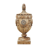 Lea Wooden Finial Urn Dry Natural Finish LI-S9-06-05 Zentique