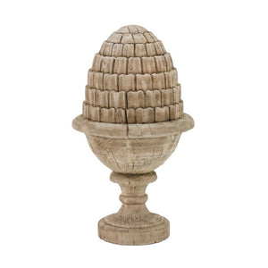 Zentique Lucus Hand-Finished Poplar Wood Finial Urn, 20" Tall Classic Mantel Accent for Timeless Décor LI-S9-06-06
