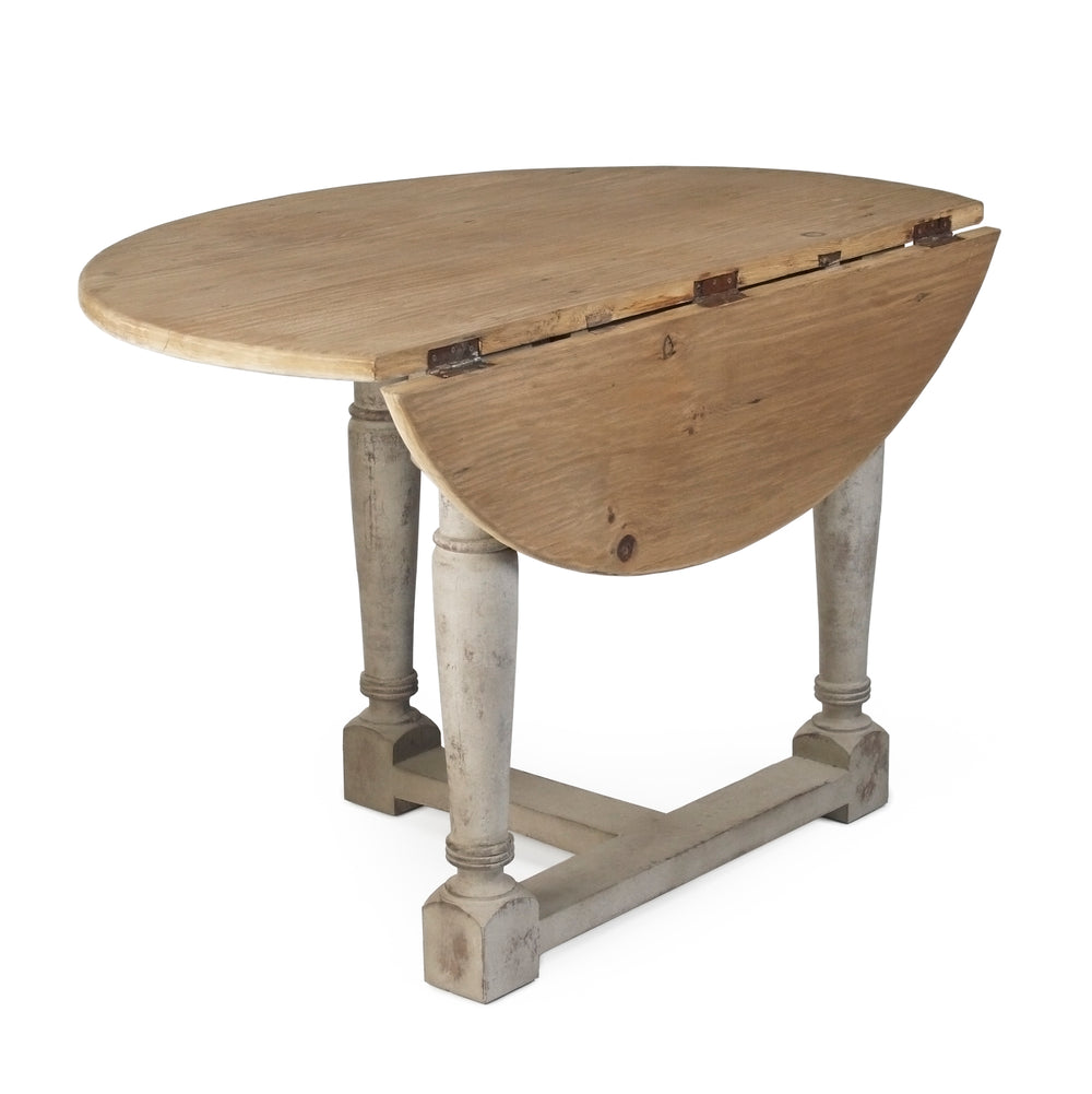 Prague Table Weathered Top, Distressed Grey Base LI-S9-13-22 Zentique