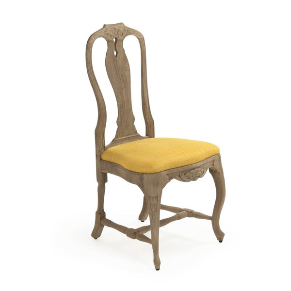 Zentique Kate Chair Solid Birch Yellow Ergonomic Dining & Accent Seat — Compact W20.5 H41.5 D20, Durable Finish LI-S9-22-21-Y