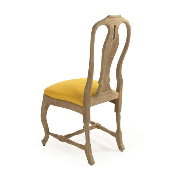 Zentique Kate Chair Solid Birch Yellow Ergonomic Dining & Accent Seat — Compact W20.5 H41.5 D20, Durable Finish LI-S9-22-21-Y