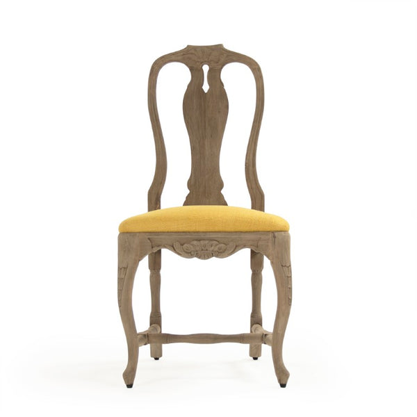 Zentique Kate Chair Solid Birch Yellow Ergonomic Dining & Accent Seat — Compact W20.5 H41.5 D20, Durable Finish LI-S9-22-21-Y