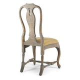 Kate Chair Distressed Brown/Blue Birch, Tan Linen LI-S9-22-21 Zentique