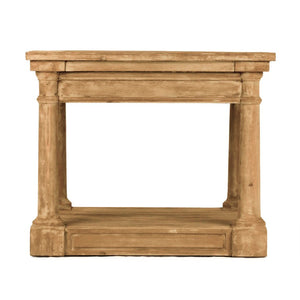 Zentique Luc Mid-Century Side Table in Warm Oak Finish — Compact Solid Oak Veneer Accent Table, 27.5"W LI-SH10-13-72