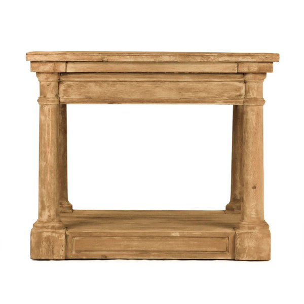 Zentique Luc Mid-Century Side Table in Warm Oak Finish — Compact Solid Oak Veneer Accent Table, 27.5"W LI-SH10-13-72