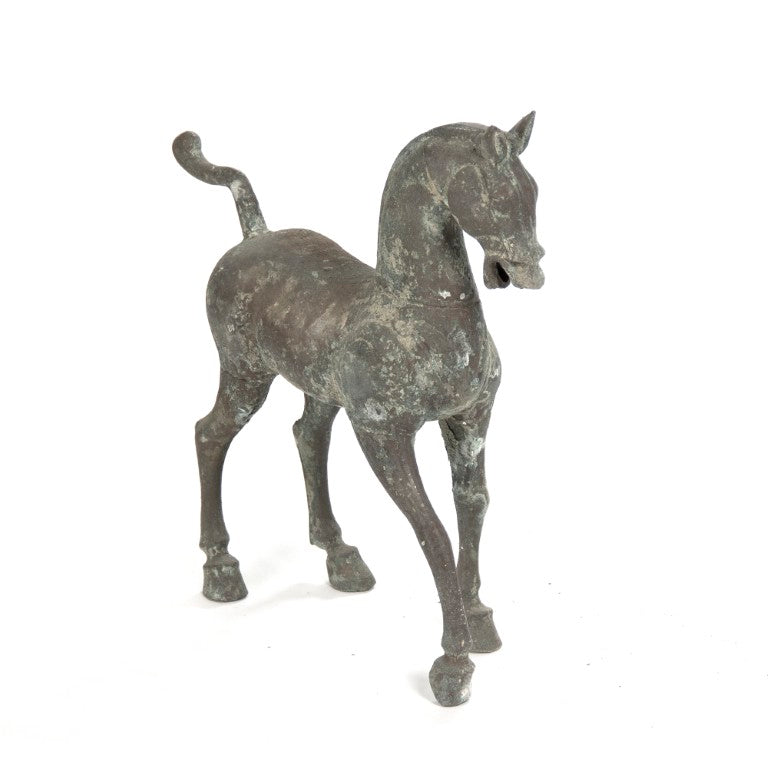 Zentique Bronze Horse Accent Sculpture – Realistic Stylized Equine Mantel Art, Warm Bronze Finish, 21" tall LI-SH10-19-70