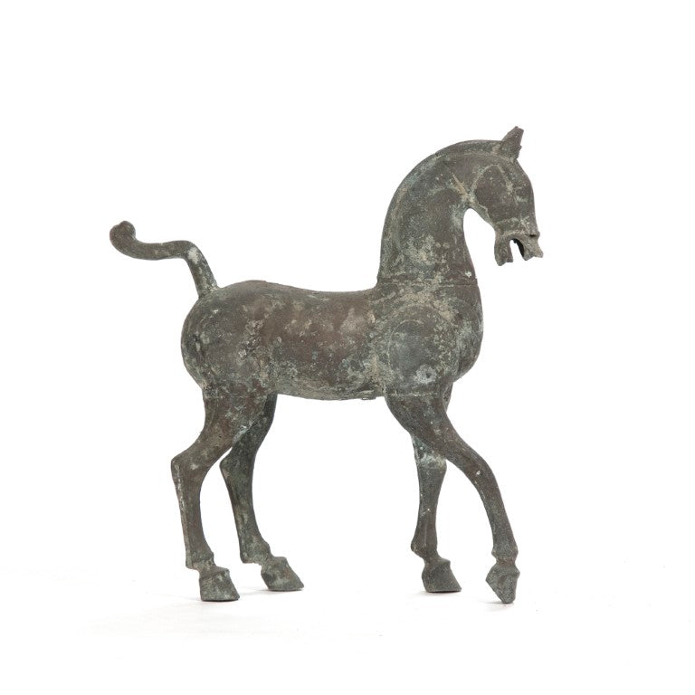 Zentique Bronze Horse Accent Sculpture – Realistic Stylized Equine Mantel Art, Warm Bronze Finish, 21" tall LI-SH10-19-70