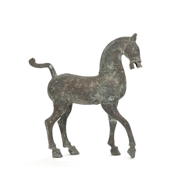 Zentique Bronze Horse Accent Sculpture – Realistic Stylized Equine Mantel Art, Warm Bronze Finish, 21" tall LI-SH10-19-70