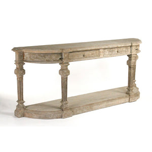 Zentique Rockford Elm Console Table with Tapered Legs, Warm Elm Finish, Spacious Shelf for Entryway Decor LI-SH10-26-47