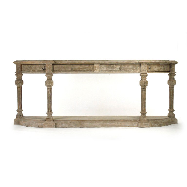 Zentique Rockford Elm Console Table with Tapered Legs, Warm Elm Finish, Spacious Shelf for Entryway Decor LI-SH10-26-47