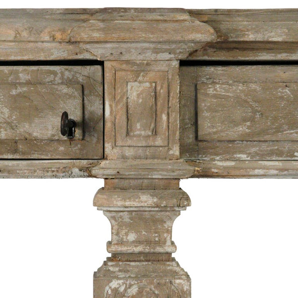 Zentique Rockford Elm Console Table with Tapered Legs, Warm Elm Finish, Spacious Shelf for Entryway Decor LI-SH10-26-47