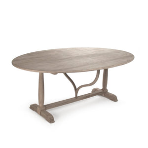 Zentique Arek Elm Dining Table W80 x H31.5 Modern Minimalist Tapered Edges Durable Plywood Construction, Warm Finish (96 chars) LI-SH11-25-71