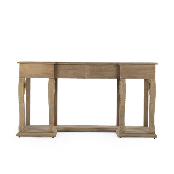 Zentique Beale Scandinavian Desk with Birch Veneer — Compact Mid-Century Modern Workspace, Durable Plywood Surface LI-SH11-30-13