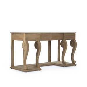 Zentique Beale Scandinavian Desk with Birch Veneer — Compact Mid-Century Modern Workspace, Durable Plywood Surface LI-SH11-30-13