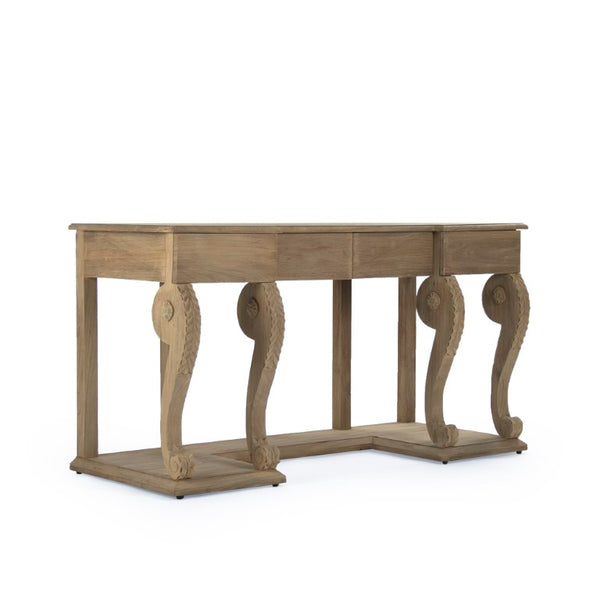 Zentique Beale Scandinavian Desk with Birch Veneer — Compact Mid-Century Modern Workspace, Durable Plywood Surface LI-SH11-30-13