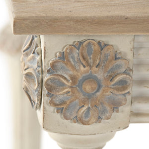 Bastian Dining Table Dry Natural Finish Top, Distressed Off-White LI-SH11-30-15 Zentique