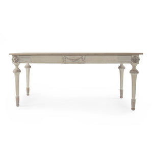 Zentique Bastian Birch Veneer Dining Table – Modern 72" Rectangular Seating for 6, Warm Elm Finish, Durable Build LI-SH11-30-15
