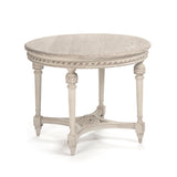 Bence Table Weathered Top, Distressed White Wash Base LI-SH12-13-82 Zentique