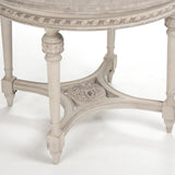 Bence Table Weathered Top, Distressed White Wash Base LI-SH12-13-82 Zentique