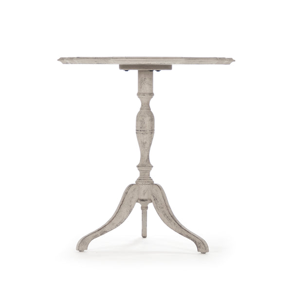 Bart Side Table Distressed Light Grey Birch LI-SH12-13-93 Zentique