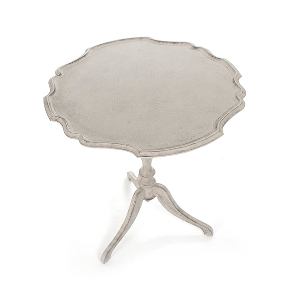 Bart Side Table Distressed Light Grey Birch LI-SH12-13-93 Zentique