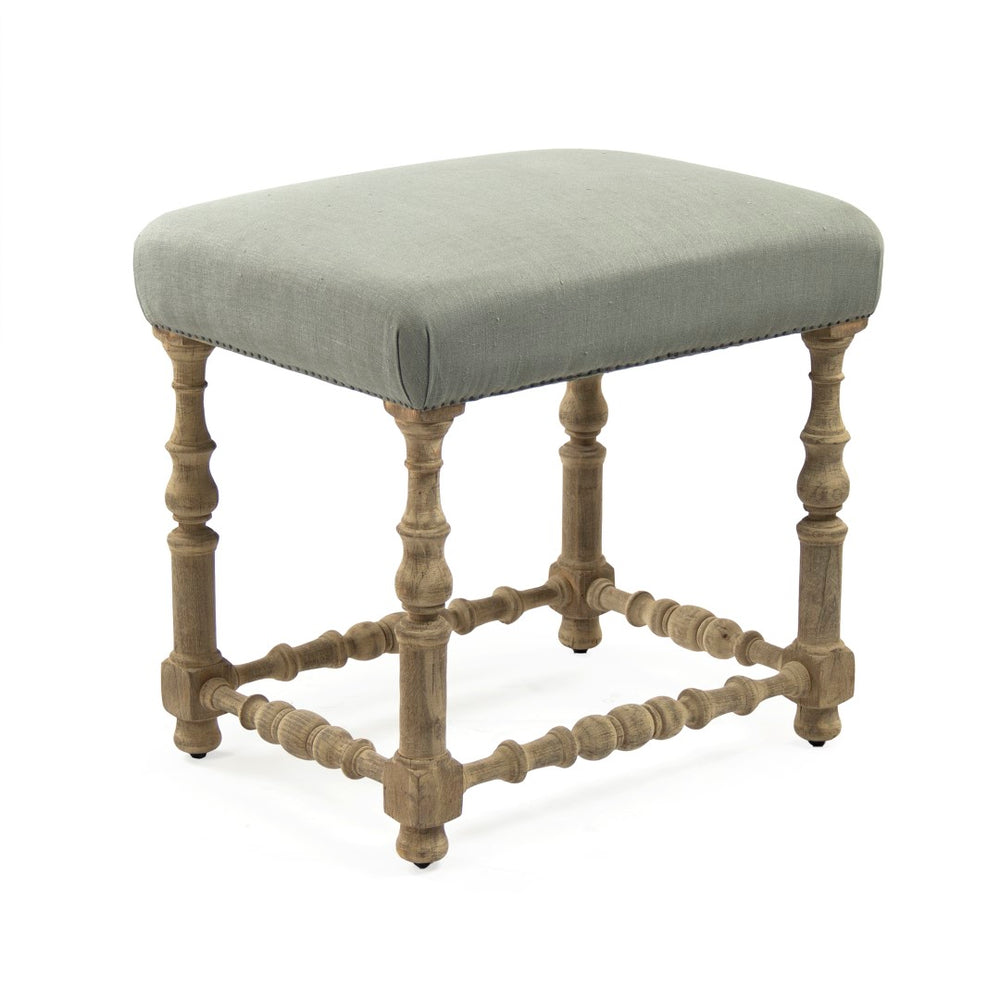 Giselle Counter Stool Dry Natural Birch, Seafoam Green Raw Silk LI-SH12-18-88A Counter SGreen Zentique