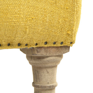 Zentique Jeanne Raw Silk Counter Stool — Natural Birch Frame, Ergonomic Curved Seat for Comfortable Modern Living LI-SH12-18-88A Counter Yellow